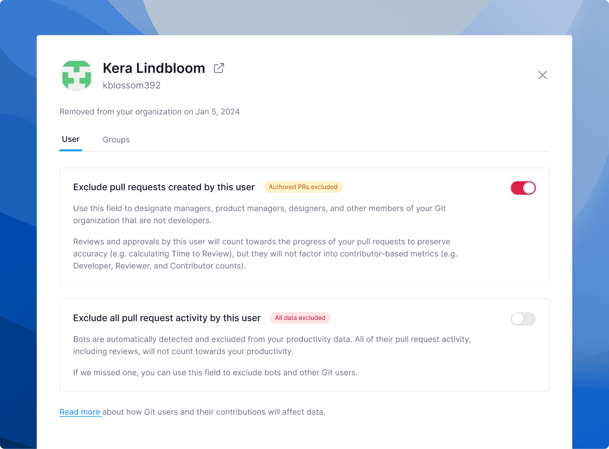 Git Users Exclusion